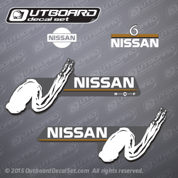 2000 2001 2002 2003 2004 Nissan 6 hp decal set (Outboards)