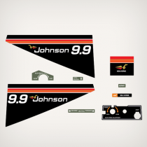 1975 Johnson 9.9 hp decal set 0387050 0386822