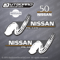 2000-2001-2002-2003-2004 Nissan outboards decals 50 hp P.L.U.S.