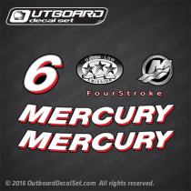 2006-2012 Mercury 6 hp fourstroke Curved decal set