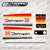 1978 Johnson 35 hp decal set 0388741 0388735 0388736