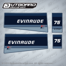 1985 Evinrude 75 hp VRO decal set 0282443, 0282483, 0282482 