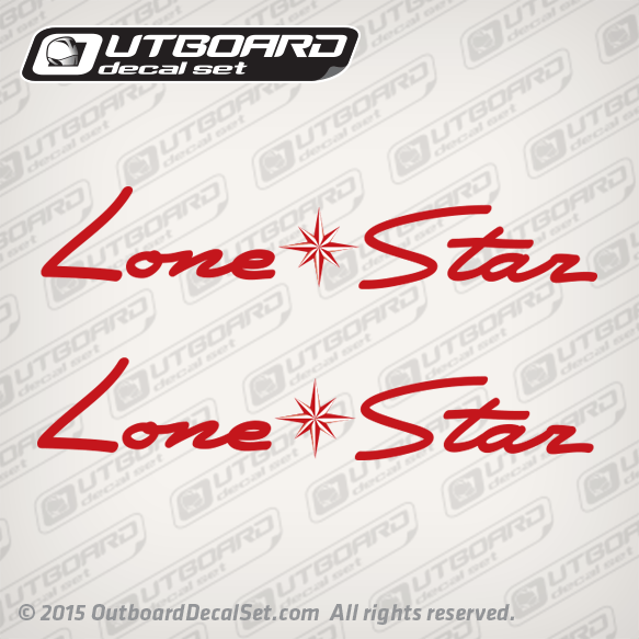 1958 Lone Star Hull Logo Decal Set 