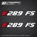 1989 1990 1991 Stratos 289 FS decal set 18.9 x 2.5" Inches Each
