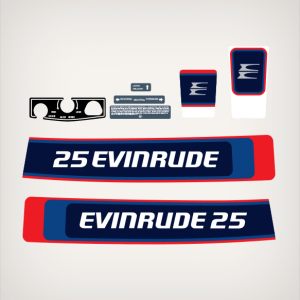 1976 Evinrude 25 hp decal set