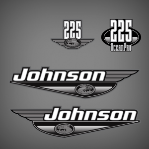 2000 Johnson 225 hp OceanPro decal set 0346705, 0346496, 0346715, 0346495, 0346714, 0346493, 5001194, 5001384, 5001094