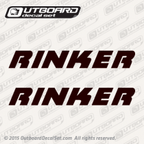 Rinker Logo Decal Set #2 22" X 5.6" Inches.