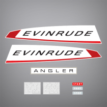 1967 Evinrude 5 hp Angler decal set