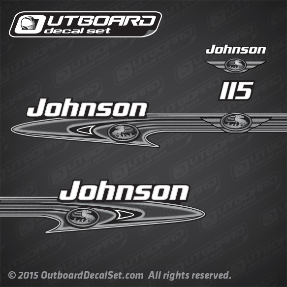 2001 Johnson 115 hp decal set