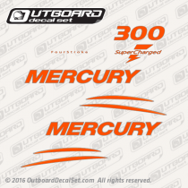 2006-2011 Mercury Verado 300 hp Four Stroke Custom decal set 8M0070755, 8M0090472