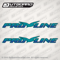 Pro Line logo Fading color Teal Boat decal set 