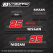 1989 Nissan 25 hp MAXX custom decal set NS25C2