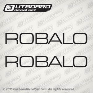 Robalo letters decal set black 48" Inches long