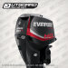 2014 Evinrude 250 H.O. E-TEC decal set Graphite Models 0216370, 0216520, 0216521, 0216522, 0215558, 0215774, 0285829