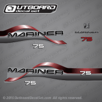 1994-1998 Mariner 75 hp Outboard DECAL SET red 823419A97