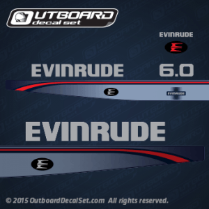 1995 1996 1997 Evinrude 6.0 hp decal set 0284815