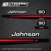 1995 1996 Johnson 90 hp decal set Standard Styling 0436303, 0436148, 0436518