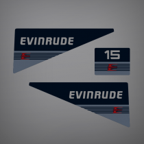 1986 Evinrude Outboard 15 hp decal set (80's-90's) 