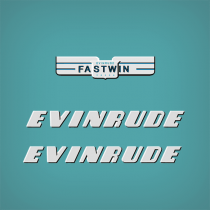 1950-1952 Evinrude 14 hp-15hp Fastwin decal set