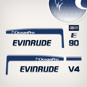 1993-1998 Evinrude 90 hp V4 Ocean Pro Decal Set