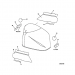 2003-2005 Evinrude 225 hp Ficht Ram Injection Engine Cover White Models 0285595 Diagram
