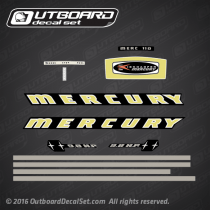1965 Mercury 110 - 9.8 hp decal set