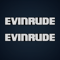 1995-1997 Evinrude Letters Domed Decal Set 0212495 port and starboard side