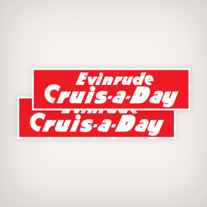 1950 - 1951 Evinrude Cruis-a-Day Gasoline Fuel Tank decal