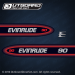 1998 Evinrude 90 hp decal set