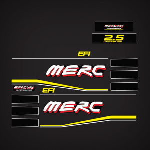 1993-1997 Mercury Racing Electronic Fuel Injection 2.5 Off-Shore Decal Set 