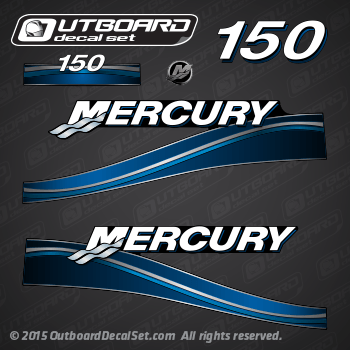 2004 2005 MERCURY Outboards 150 hp decal set blue 854294A04 37-854294A04