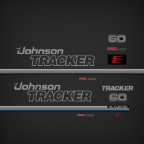 1993 Johnson Tracker 60 hp decal set Pro Series