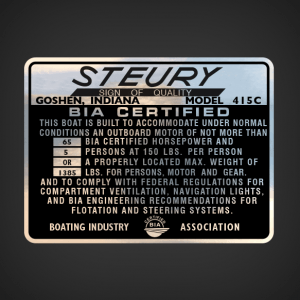 Steury - 415C Boat Capacity Decal