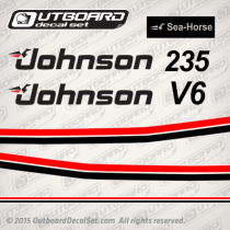 1983 Johnson 235 hp V6 decal set 0393261, 0392701