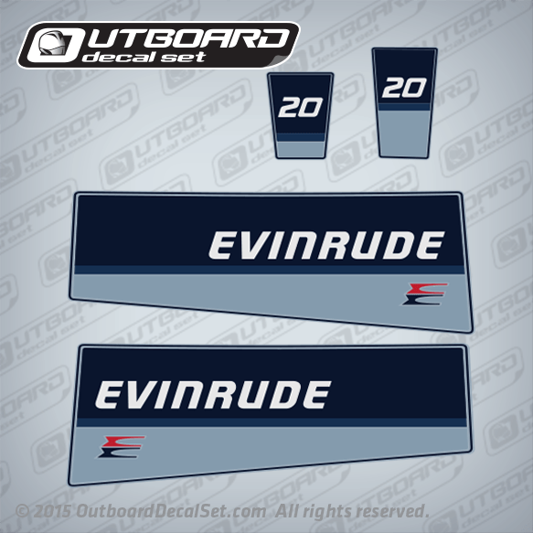 1984 Evinrude 20 hp decal set
