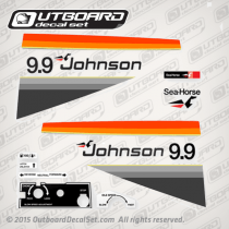 1977, Johnson, 9 hp, decal set,  0388269, 0388400, 0387882, 0387883,