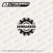 2002-2005 Evinrude bombardier front/rear decal White models 0215287