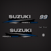 2010 2011 2012 2013 Suzuki 9.9 Hp Power & Torque Decal Set 