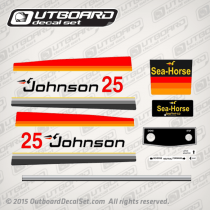 1978 Johnson 25 hp Manual decal set 0388738 0388733 0388734