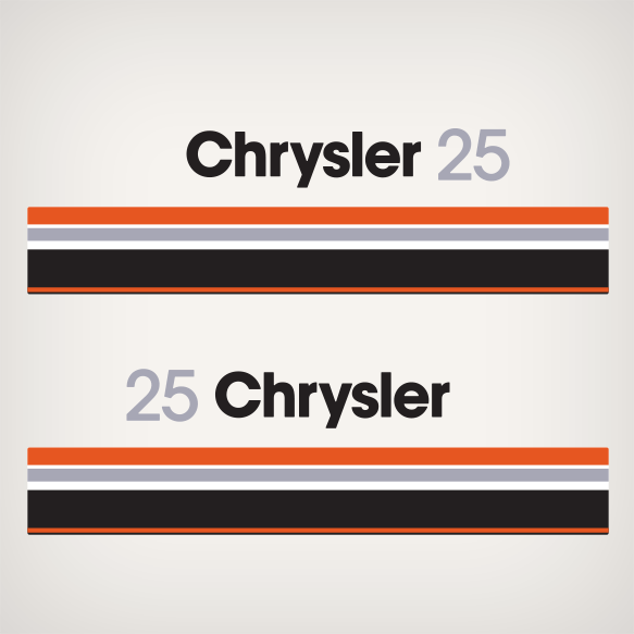 1978 Chrysler 25 hp decal set