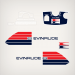 1973 Evinrude 6 hp Fisherman decal set 0279466 