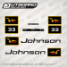 1968 Johnson 33 hp decal set *