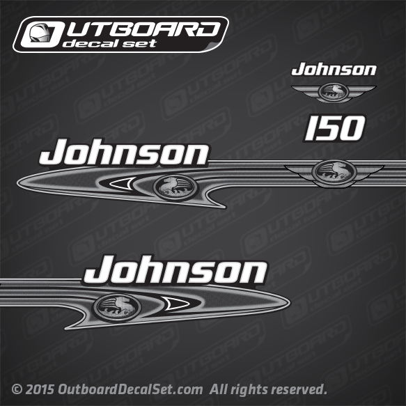 2001 Johnson 150 hp decal set