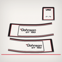 1986 Johnson GT 150 hp vro Decal Set 0396340, 0330456, 0333088, 0330413, 0330459, 0330410, 0330453, 0330458
