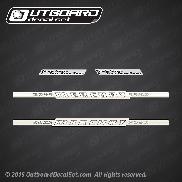 1963 Mercury 500 - 50 hp decal set