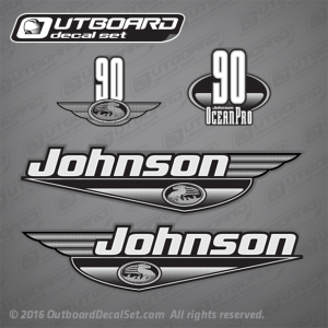 1999-2000 Johnson 90 hp OceanPro decal set 0346477, 0346707, 0346690, 0346475, 0346476, 0346706, 5001091, 5001380, 5001188