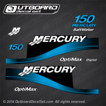 2000-2003 Mercury 150 hp Optimax Saltwater digital decal set 854294A00