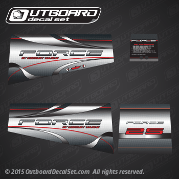 1998-1999 Force 25 hp decal set (Outboards)