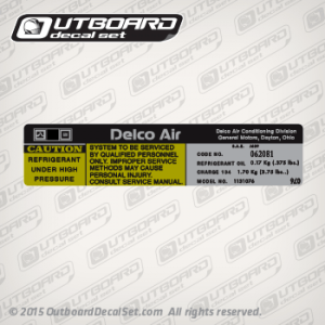 Delco Air Compressor Decal (Cars)