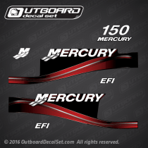 2006-2010 Mercury 150 HP EFI Decal Set Red 804696A06